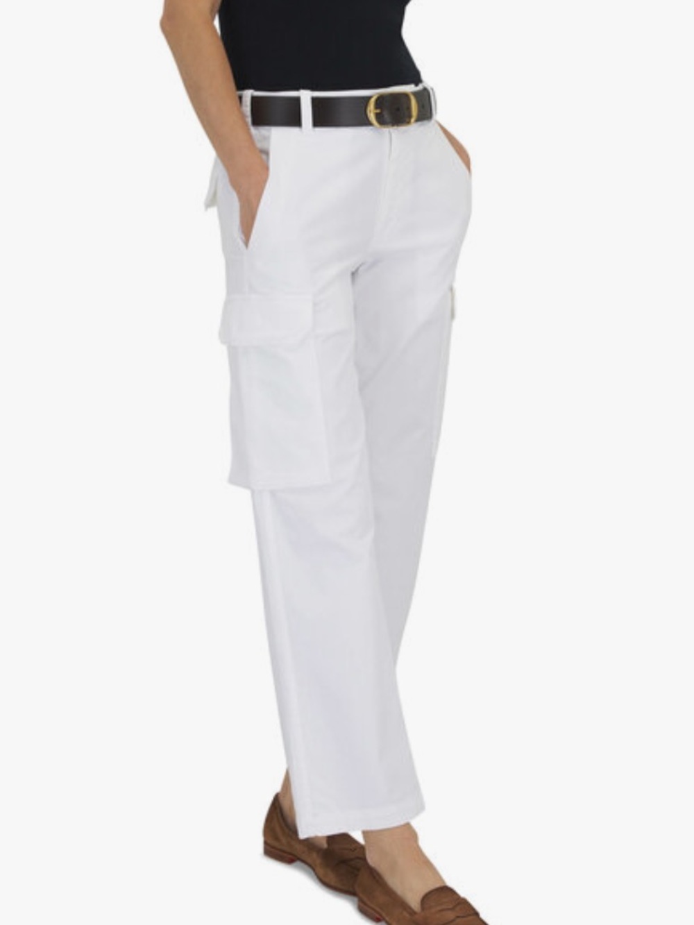 Nili Lotan Leofred White Cargo Pant